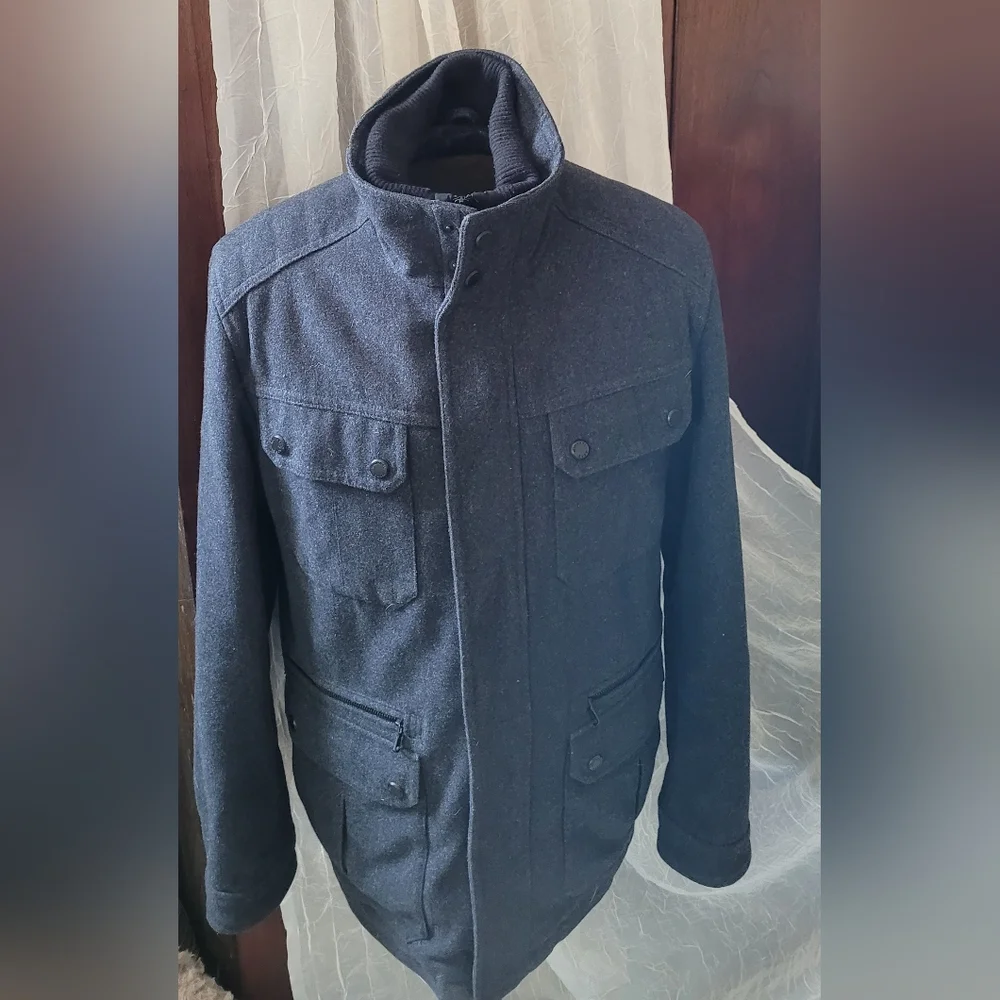 Michael Kors Wool Farm Coat Sz M - Picture 2 of 12